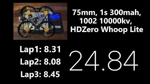 RaceGOW Track1 with HDZero Digital FPV on a 1S 75mm Whoop running 1002 motors 22000kv