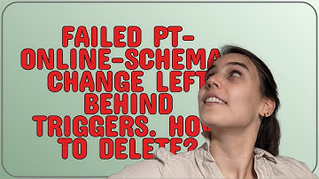 Dba: failed pt-online-schema-change left behind triggers. How to delete?