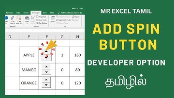 Excel Tutorial: Adding a Counter Button and Enabling Developer Options Explained in Tamil
