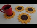 Crochet Knitting Sunflower Coasters Patterns For Beginners ~ amigurumi crochet sunflower