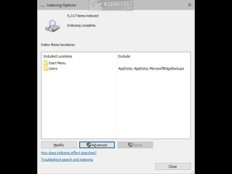 How to Enable or Disable Advanced Indexing Options hqdefault