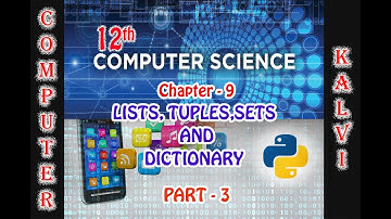 12th CS - CHAPTER 9 - LISTS - PART 3