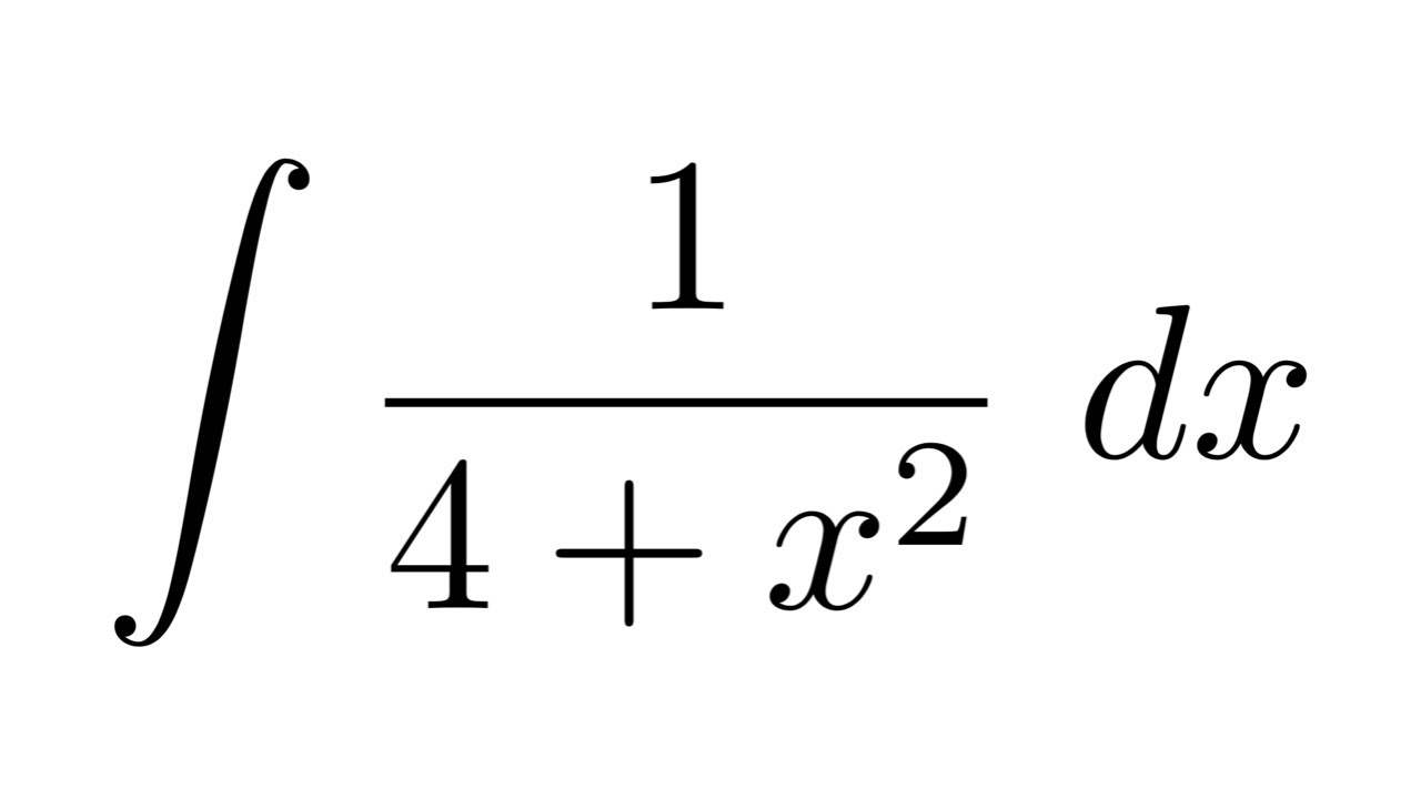 Integral Of 1 4 X 2 Youtube