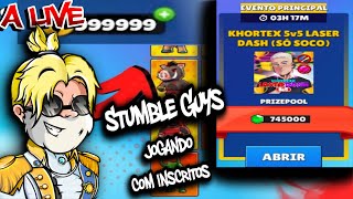 🎮🌍TORNEIO  👑LIVE DE STUMBLE GUYS⭐JOGANDO COM OS INSCRITOS⭐STUMBLE GUYS AO VIVO