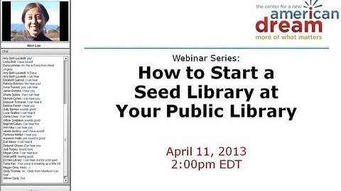 Webinar Recording: How to Start a Seed Library