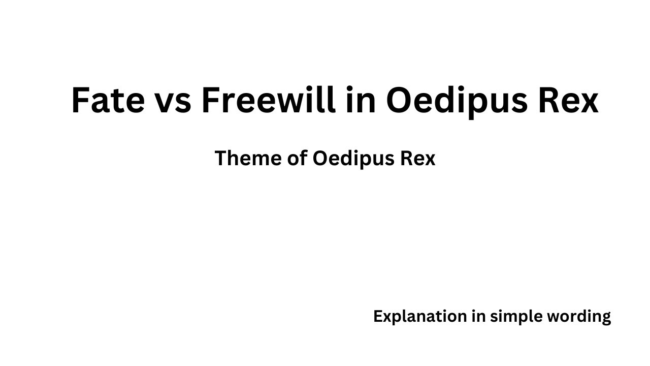 oedipus rex theme essay