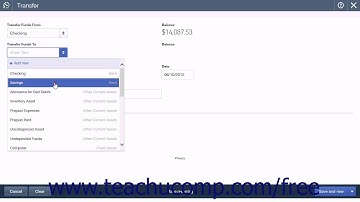 QuickBooks Online Plus 2015 Tutorial Transferring Funds Between Accounts Intuit Training