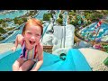 Adley builds the ultimate backyard water park new pool toys for baby brother niko