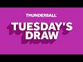 The National Lottery Thunderball Draw Results From Tuesday 17 March 2026