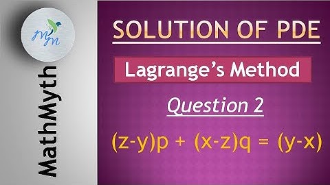 5)[Hindi]Solution of PDE||Lagrange