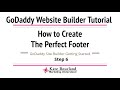 How to Set up a Footer using GoDaddy Website Builder