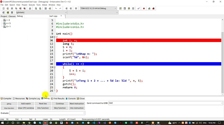 Hướng dẫn cach dat debug trong dev c++ năm 2024