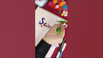saima name with great alphabet #saimaname #artclass #easydrawing #drawing4kids #drawingtutorials