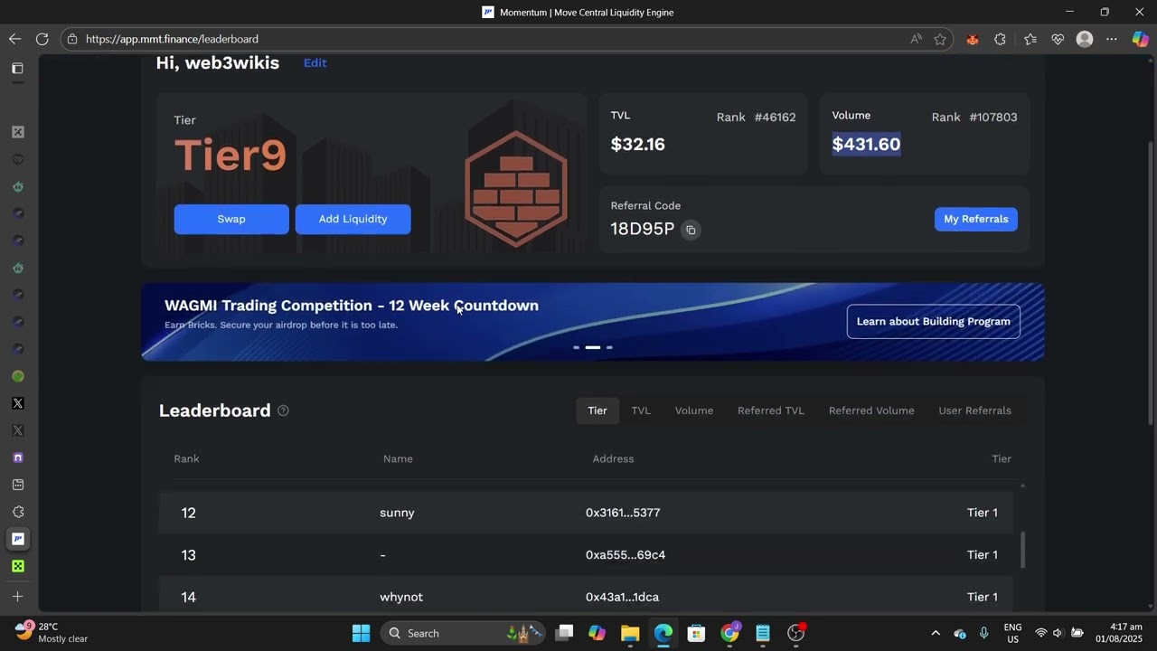 Momentum Airdrop On Sui And Kaito. Very Limited Time To Qualify.