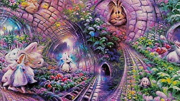 Down the Rabbit Hole - 4k Generative Art Animation (VQGAN+CLIP) via Python Text to Image (PYTTI)