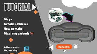 How To Make 3D Mustang Earbuds 🐎 In Autodesk Maya #3dmodelling #3dart #3dmodel