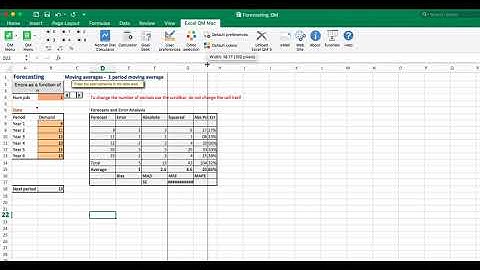 Forecasting (Time Series Analysis) with QM for Excel