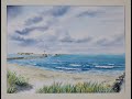 Démo AQUARELLE  La plage de Collignon à Cherbourg