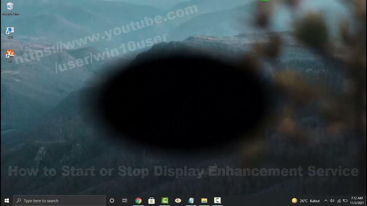 Windows 10 Home How to Start or Stop Display Enhancement Service