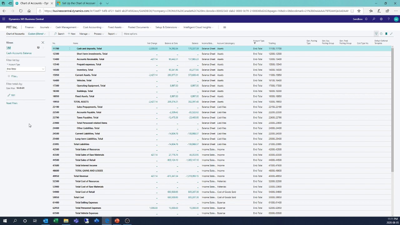 Chart of Accounts, Setup and key features of Business Central 365 YouTube