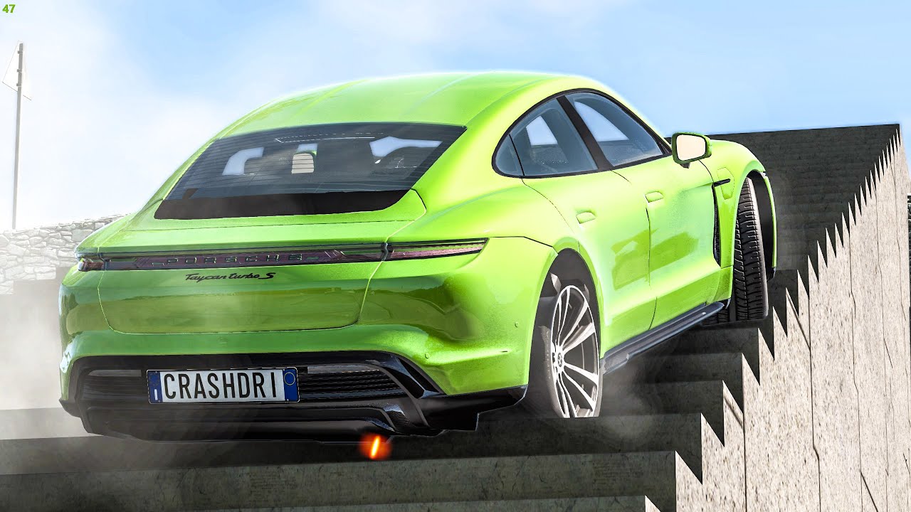 صورة فيديو : Cars vs Stairs # 3 – BeamNG Drive | CRASHdriven