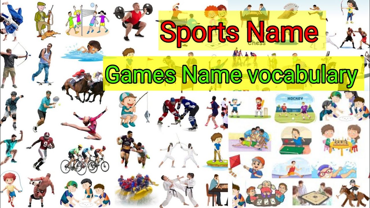 Sports Vocabulary ll Sports Name in English with Pictures ll Sports and Games Name in English