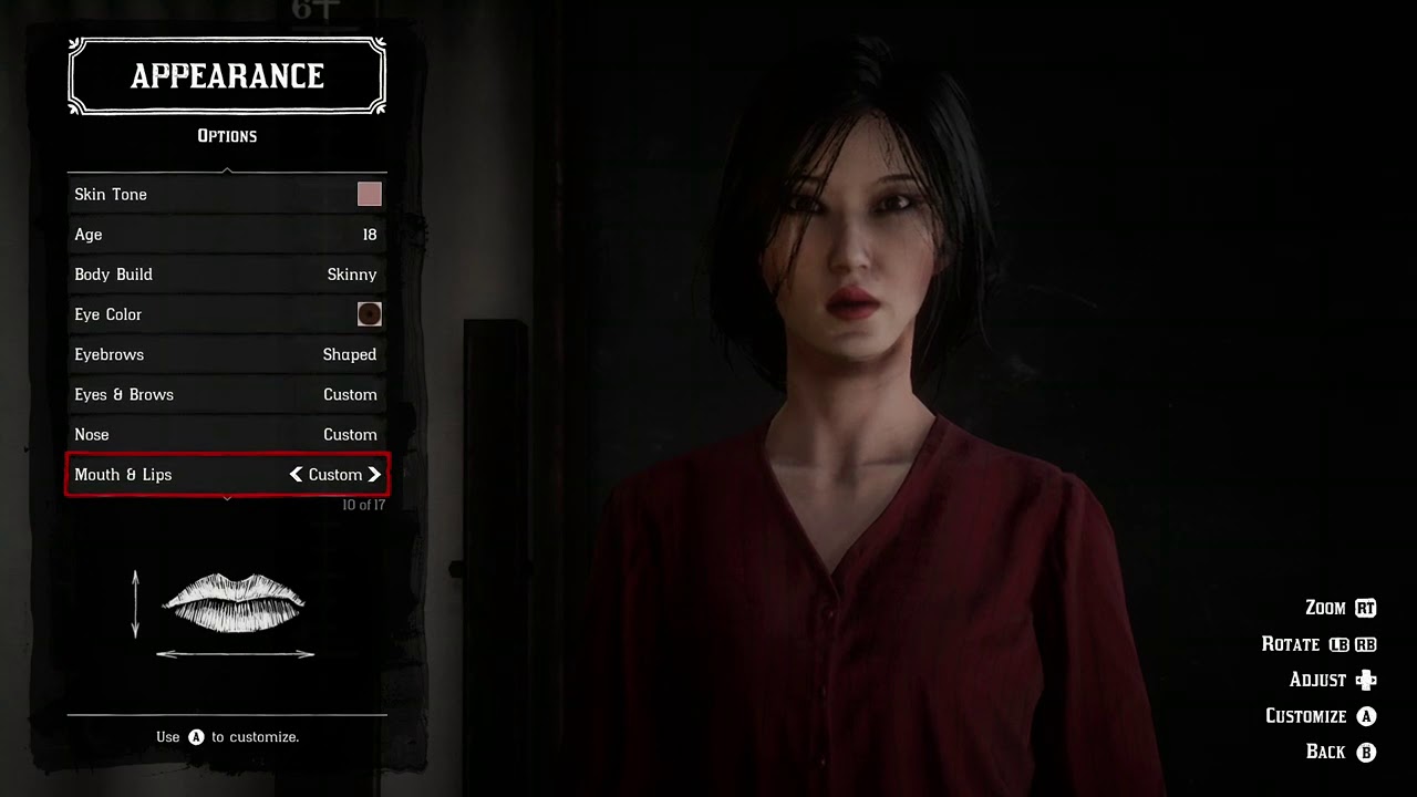 How to create attractive Female East Asian Character Red Dead Online