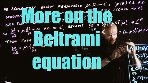More on the Beltrami equation