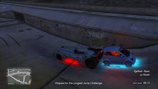 GTA Online Longest Jump Challenge (Panto lol)
Perform the longest jump in a land vehicle GTA Online Longest Jump Challenge (Panto lol)