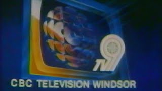 This Concludes Our Broadcasting Day TV Sign Off .. CBC CBET-TV Channel 9 Windsor, Ontario, Canada