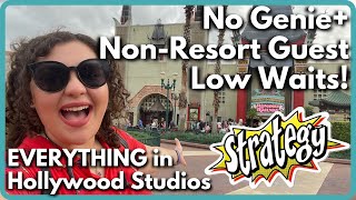 Everything in One Day at Disney's Hollywood Studios (NO Genie+) All Rides, Characters, Shows