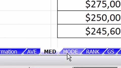Capture - 32 - Microsoft Excel - Three Types Of Averages Average, Median, Mode, Countif Functions