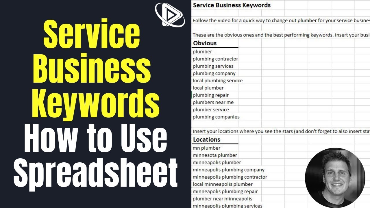 Keyword Spreadsheet for Service Businesses Keyword Tool YouTube