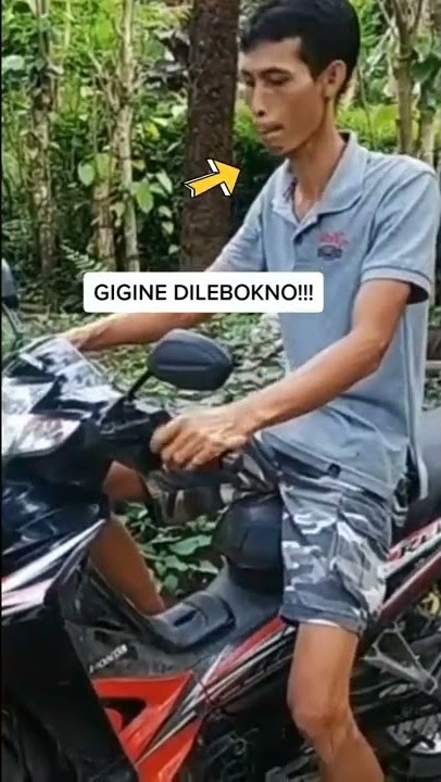 gigine di lebokno mas 🤣 #shorts #lucu | belajar naik motor | video lucu bikin ngakak