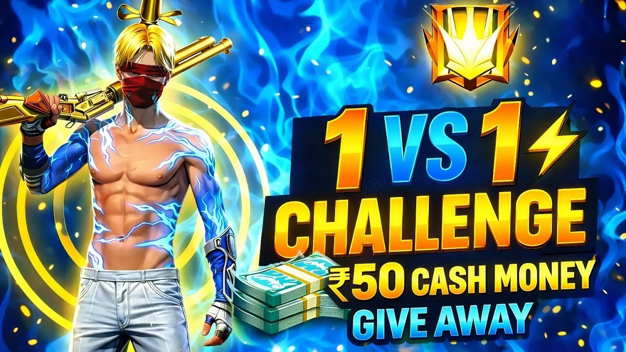50 RS GIVEAWAY 1 VS 1 GAMPLAY||FREE FIRE LIVE IN TELUGU . ❤️