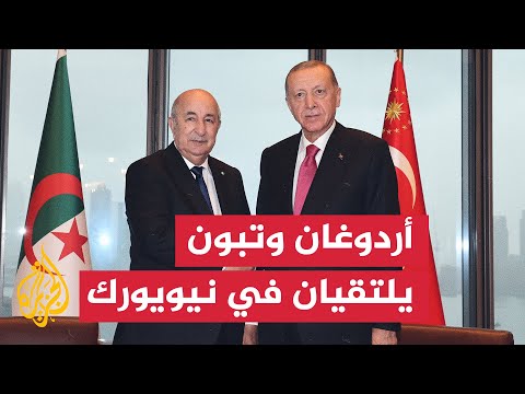 شاهد| الرئيس التركي يلتقي نظيره الجزائري في نيويورك