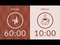 60 10 Pomodoro Timer With Brown Noise Study With Me For Deep Focus ADHD 