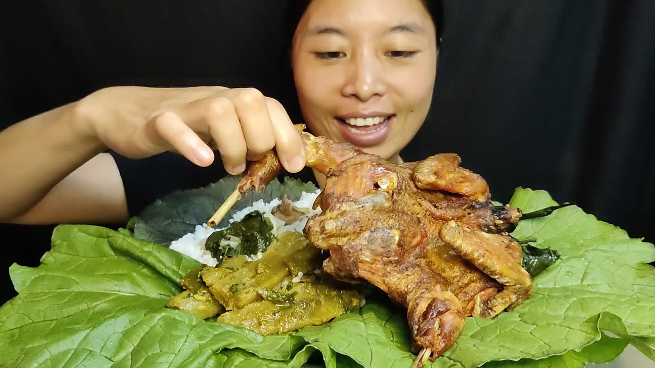 Eating whole chicken friedfull chicken crispymukbang YouTube