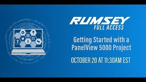 Getting Started with a PanelView 5000 Project