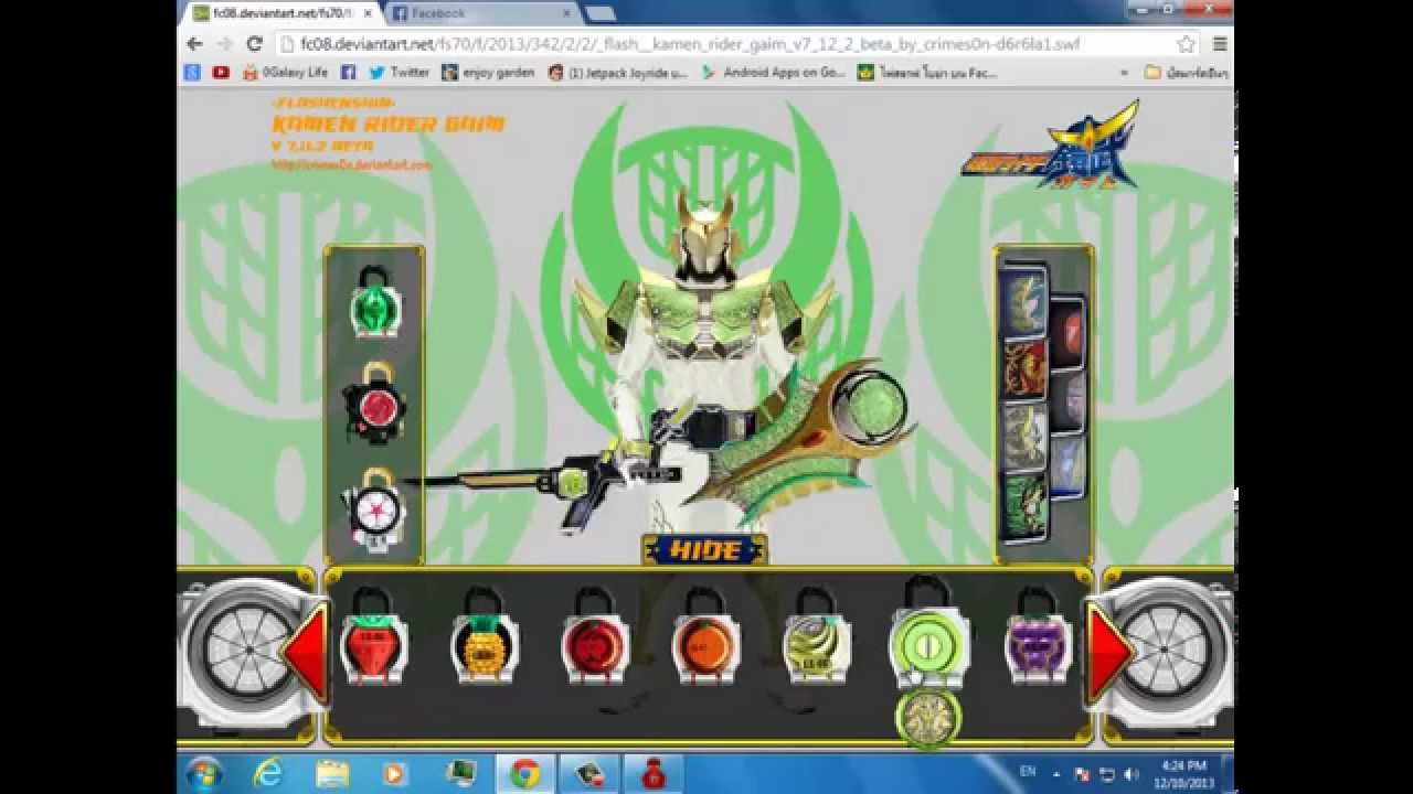 kamen rider flash game gaim