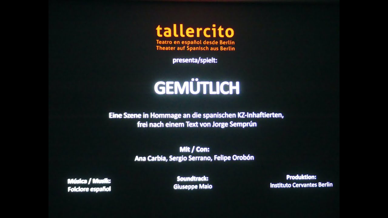 Gemütlich -  Grupo de teatro Tallercito, Berlín 2025