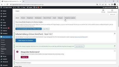 Pengaturan Woocommerce pada toko Online di wordpress