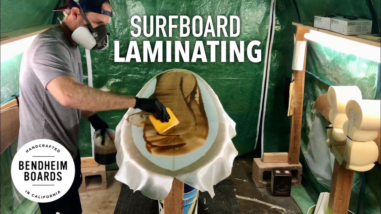 Resin Tint Lamination With Cut Laps - Surfboard Glassing [Part 1 Of 7]