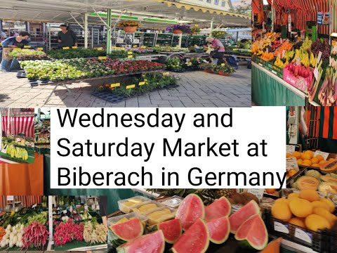 Wednesday and Saturday Market at Biberach in Germany