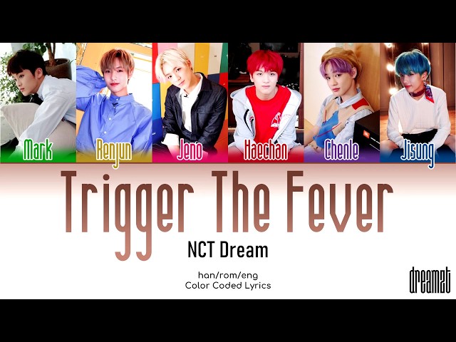 NCT Dream (엔시티 드림) – 'Trigger The Fever' Lyrics (Color Coded) (Han/Rom/Eng) class=
