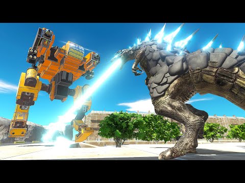 Mech DEFENDS City From GODZILLA - Animal Revolt Battle Simulator