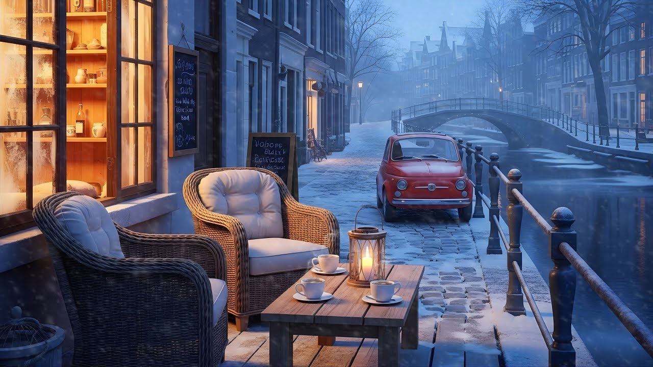 Relaxing Smooth Jazz in a Winter Café ☕ Cozy Ambience Music for Work ...