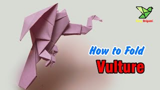 Folding VULTURE tutorial (NEW way) | origami bird