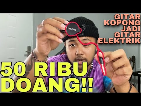 Cuma 50 Ribu Bisa Merubah Gitar Kopong Jadi Gitar Elektrik | Pickup Gitar DOLPINE #ReviewSantuy