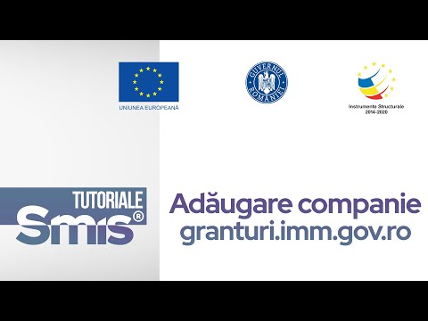 SMIS.ro - Tutorial adaugare companie in cont granturi IMM